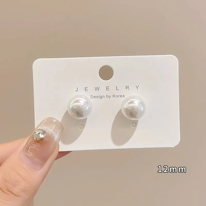 1 pearl stud earrings-12mm-333
