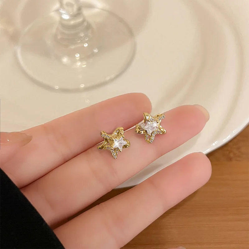 100 hollow five-pointed star-gold-333