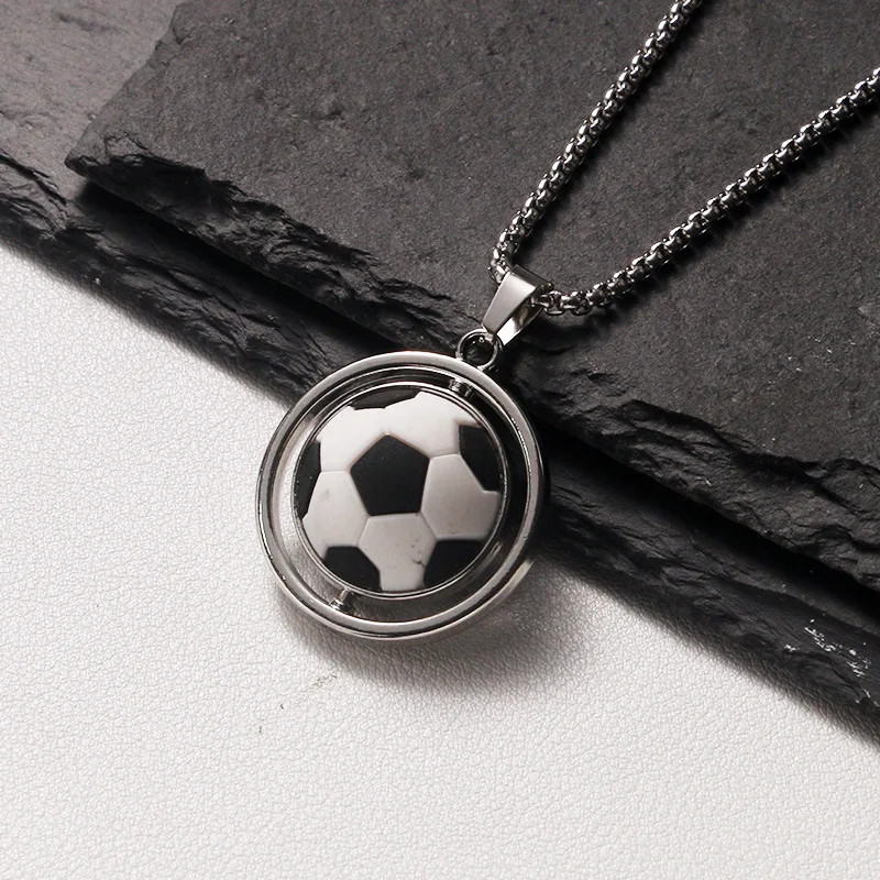 Rotating football square pearl chain 70cm-76