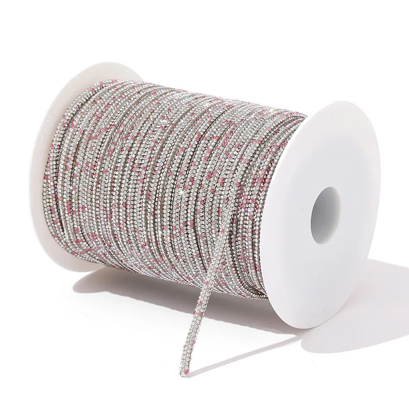 Rose red and white mixed color-6mm-222