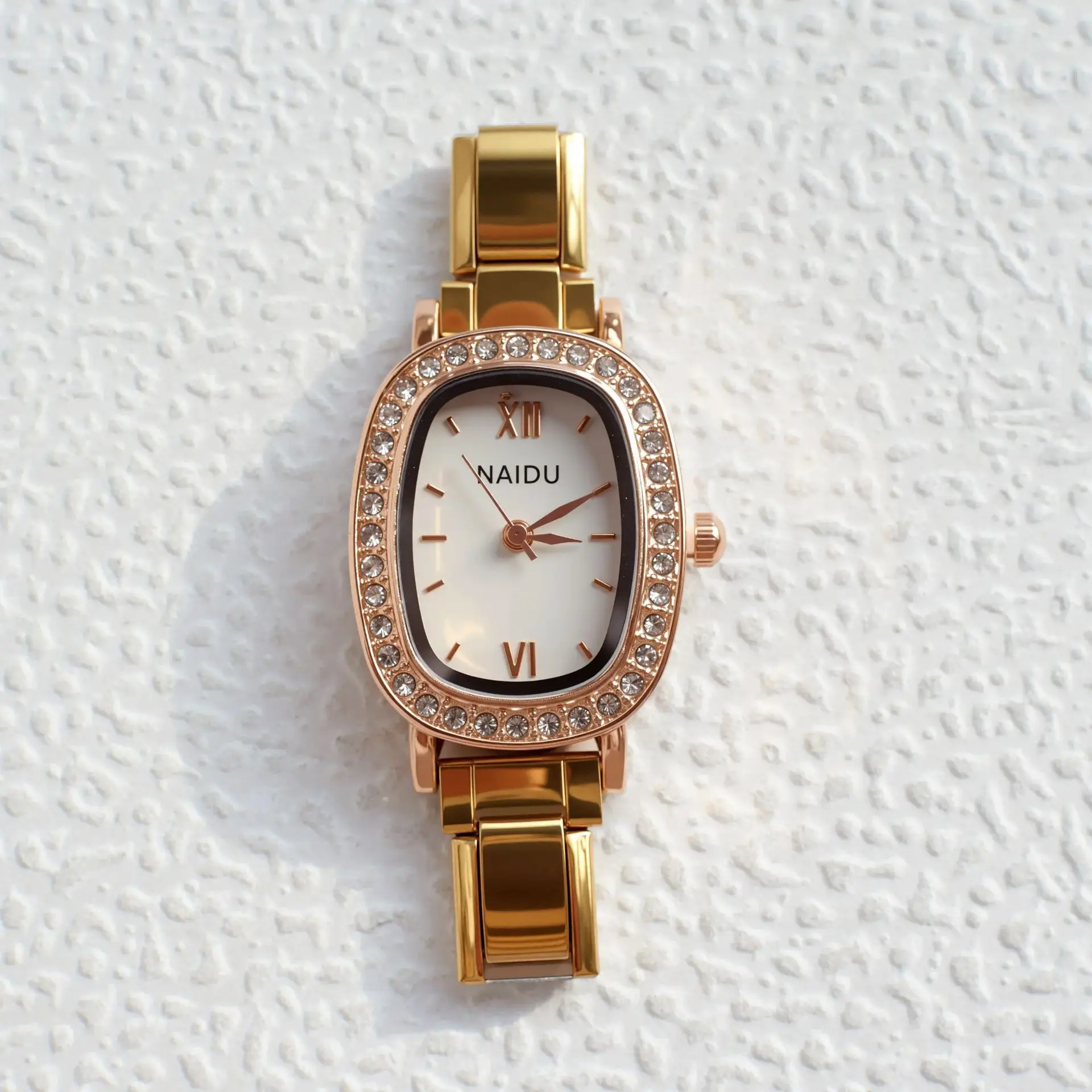 Diamond-encrusted white gold watch-224