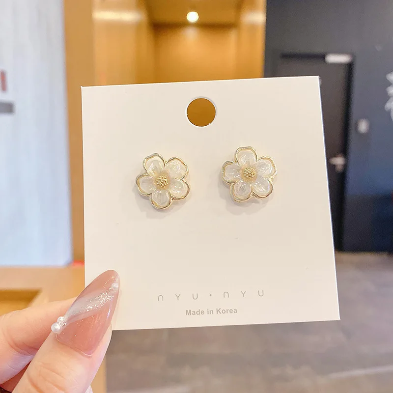 34 temperament simple flower earrings-333